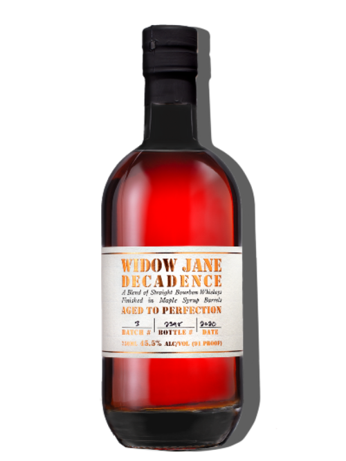 Widow Jane Decadence 10 Year Old Maple Cask Finish American Bourbon Whiskey