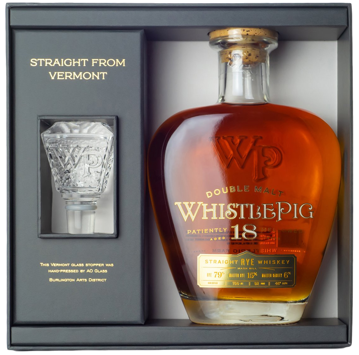 WhistlePig Double Malt Rye Aged 18 Years 46% abv 750ml