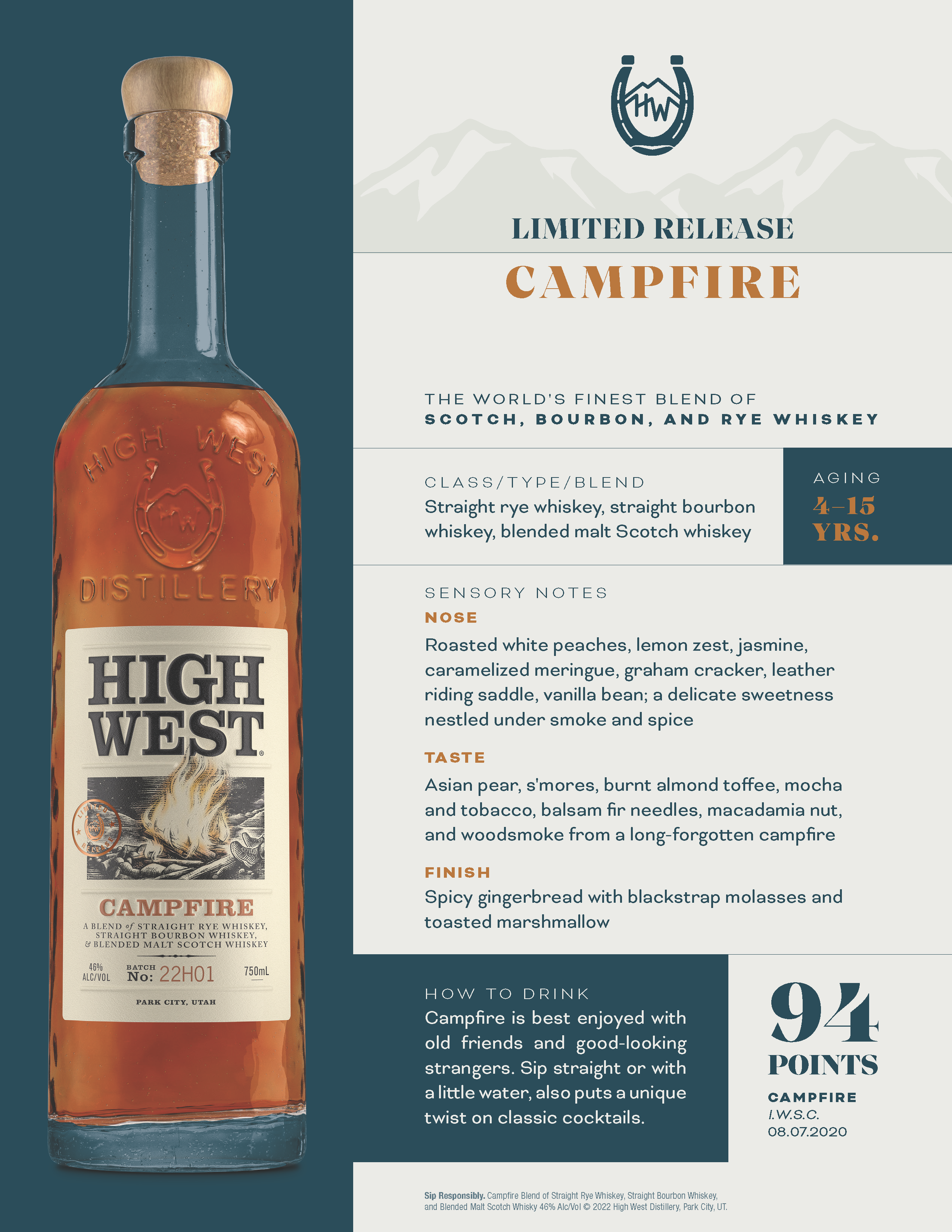 High West Campfire 46% abv 700ml