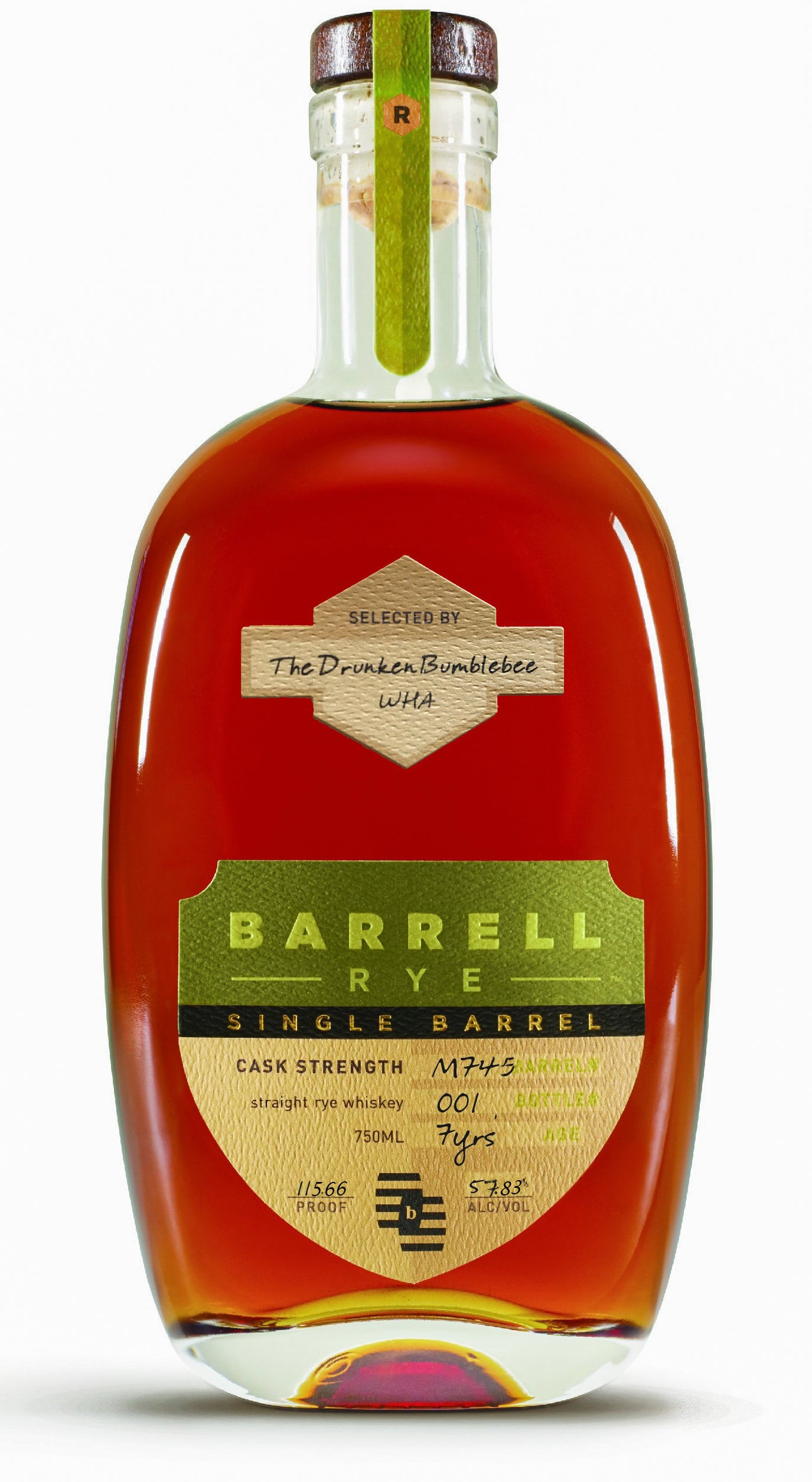 Barrell WHA "The Drunken Bumblebee" Single Barrel Rye Whiskey 750ml 57.83% abv.
