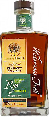 WHA Wilderness Trail Single Barrel Select Sweet Mash Rye Whiskey 55.5% abv. 750ml