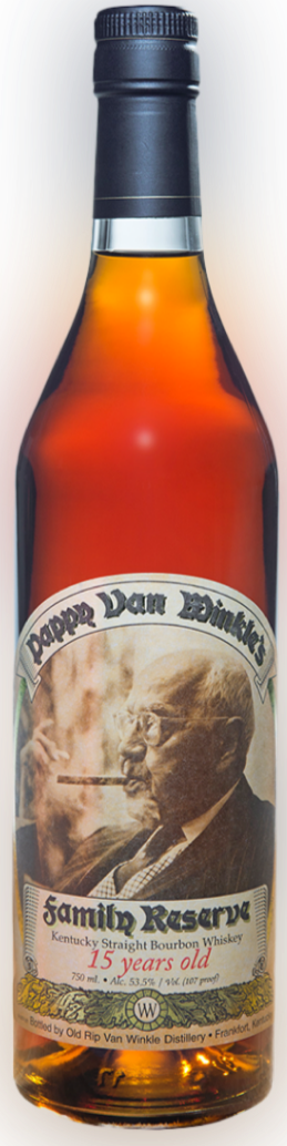 Pappy Van Winkle 15 year Bourbon Whiskey 750ml 53.5% abv.